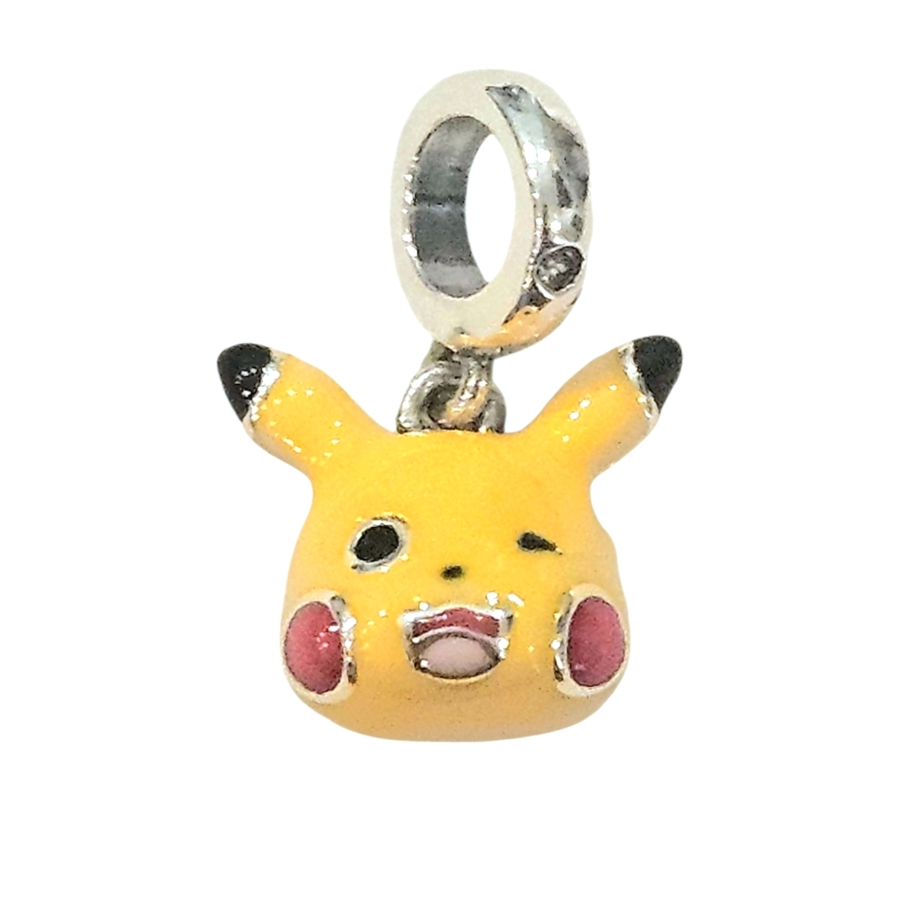 LINX Discontinued Sterling Silver Pokémon Pikachu Dangle  Bracelet Pendant Charm